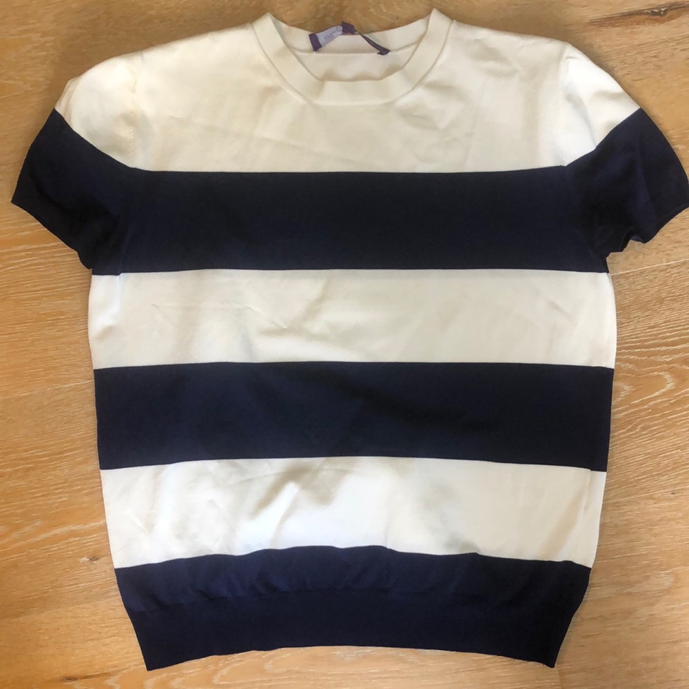 Stripped navy blue and white Ralph Lauren shirt